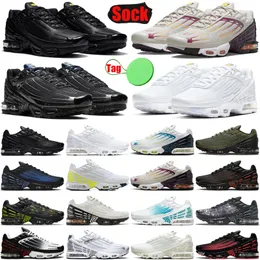 top quality Casual Shoes plus tn tuned 3 tns tnplus running shoes for men women shoe tn3 triple white Black leather Unity Light Bone mens trainers sneakers runners