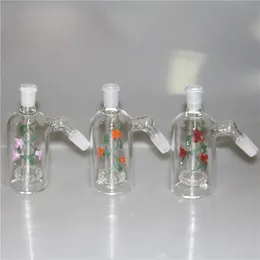 14mm 18mm Recupera Ash Catcher Adattatori Maschio Femmina Vetro Drop Down per Bangers al quarzo Chiodi Bong Impianti petroliferi