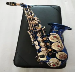 Japan Yanagisawa S991 Hochqualität neuer blauer Key gebogenes Sopraninstrument BB Musik Sopran Saxophon Professional mit Fall 633077