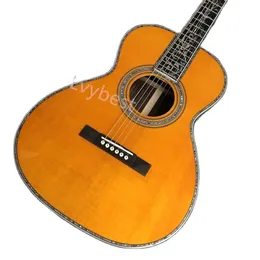 Lvybest Electric Guitar Custom 38 Inch Oo Body Solid Rosewood Back Side Acoustic Guitar Can Accept Customized Headstock Logo