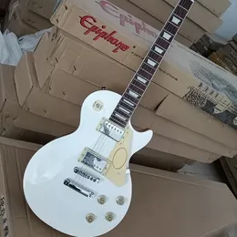 White Electric Guitar 6 Strings com pickguard personalizado, personalizável