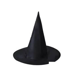 Party Hats Hats Halloween Costumes Witch Masquerade czarodziej czarny kapelusz iglica czarownice kostium Akcesorium Cosplay Fancy Dress Decor Zwl643 Dro otjk3