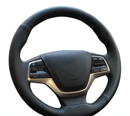 Anpassad bil rattskydd som inte slipar läder för Hyundai Elantra 4 2016-2019 Solaris 2017-2019 Accent 2018-2019