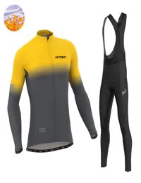 Xtriat Winter Thermal Fleece Cycling Jersey Men039s Outdoor Warm Bike Clothing Suit Mtb Bib 9D Long Pants Set Ropa Ciclismo Hom3343175