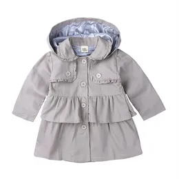 Детские девочки траншея детская одежда для девочки для девочки детская пиджак одежда для одежды весенняя ветряная пыль верхняя часть 2294