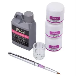 Portable Nail Art Tool Kit Set Crystal Powder Acrylic Liquid Dap Pen Dish288Q