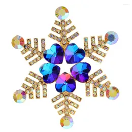 Brosches cindy xiang blå hjärta design snöflinga för kvinnor bröllop fest tillbehör hem vinter dekoration stift hög kvalitet