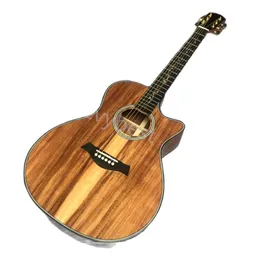 Chitarra elettrica Lvybest Custom 41 Inch Rk24 Series Black Finger Ga Mold Acoustic Acoustic