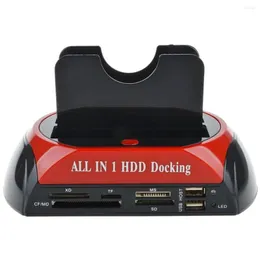 Computer Cables HDD Docking Station USB2.0 IDE SATA Extern hårddisknav Hem Diskkortläsare Läsare Byte för Mac OS UK Plug