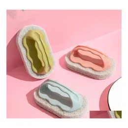 Reinigungsbürsten mit Griffbürste Badezimmerfliesen Küche Dekontamination Pot Wash Magic Sponge Wipe Badewanne Großhandel Drop Lieferung Otkv8