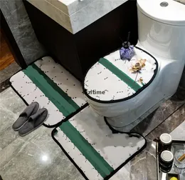 Новые практические туалетные набор ретро -белые коврики 3 куски