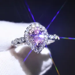 Moissanite Ovale Ringen Cluster Vierkante Water Drop Zirconia Diamanten Ring voor Vrouwen Engagement Huwelijkscadeau Mode Fijne Sieraden