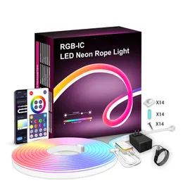 Neon Light Strip Strip Dream Color Wi -Fi Bluetooth Diy Light Roving 5M 12V Музыкальный синхронизатор управление приложениями