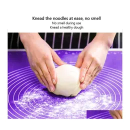 Other Bakeware 45X60Cm Extra Large Sile Pad Baking For Rolling Pizza Dough Nonstick Pan Rack Kitchen Tools Drop Delivery Home Garden Otzca