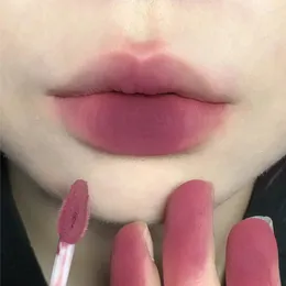 Lip Gloss 6 Colors Matte Liquid Lipstick Nude Red Velvet Clay Lasting Non-stick Cup Lovely Strawberry Mud Makeup Cosmetics