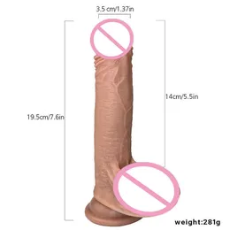 Sex Toy Dildo Black Mamba Mamba Sílica Gel Real Bully Bully Simulation Penis Feminino Masturbação Diversão Adulto Produtos