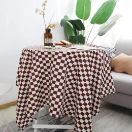 Table Cloth Beautiful Fine Texture Tablecloth Cotton Elegant Chessboard Pattern Cover For Home Party Restaurant Dinning