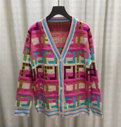 22 suéteres de mujer de punto con cuello en V suéter de punto de un solo pecho color tridimensional industria pesada 1209