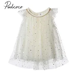 New Princess Dress Summer New Toddler 어린이 아기 여자 아기 Tutu Tulle 스팽글 스타 정식 미인 대회 파티 드레스 1-6T2602