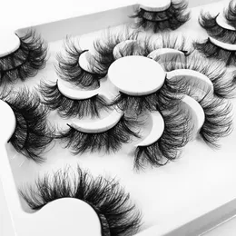 18 Pairs Mink 6d Fluffy False Eyelashes Fur Multi-Layer Thick Cross Lashes