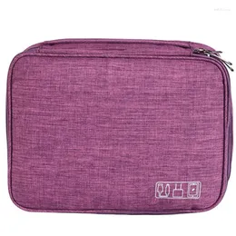 Storage Bags Electronic Equipment & Cable Organizer Bag Splashproof 3-Layer Zipper Pouch Multifunctional For Travel H88F