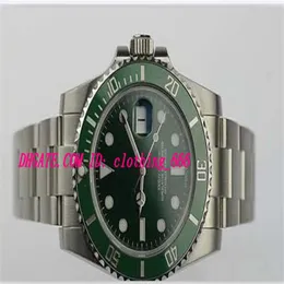 Relógios de luxo V5 Asia 2813 Movimento Verde Masculino 116610LV Aço Inoxidável 40mm Moldura Cerâmica Safira Caixa Papéis Relógio Masculino W307q