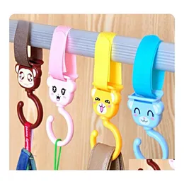 Hooks Rails Creative Can Rotate 2 Pieces 360 Degrees Into Cute Animal Shape Mtifunctional Drop Delivery Home Garden Housekee Organ Otwol