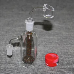 Glass Bong Hoockahs Ash Catcher 14mm 18mm 45 90도 Bongs Hockah Dab Rig를위한 Ashcatcher Water Pipe Bubbler