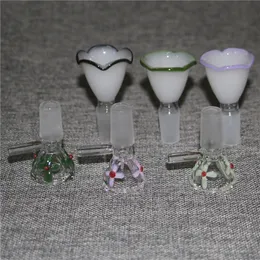 Glass screen bowls 14mm and 18mm male flower glass bowl mix colors smoking bong accessories