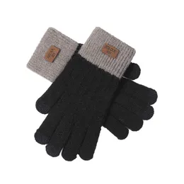 Forniture per feste alpaca guanti touchscreen a maglia per le donne da sci inverno da donna calda peluche peluche a prova fredda a prova di freddo 2023 2023