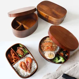 صناديق بنتو اليابانية 3 شبكات المطبخ الخشب غداء صندوق غداء صديقة للبيئة صناديق السوشي الخشبية الطبيعية