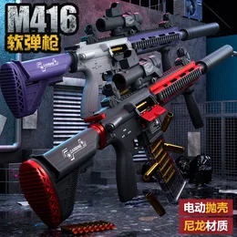 M416 Elektrikli Yumuşak Mermi Kabuğu Ejeksiyon Oyuncak Taban Blaster Tüfek Keskin Nişancı Yetişkinler İçin Otomatik Tabanca Erkek Doğum Günü Hediyeleri