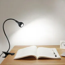 Tischlampen LED USB-Leselampe Buchlicht Ultraheller flexibler Biegeschreibtisch Nachttisch für Notebook-PC-Computer mit Halterclip