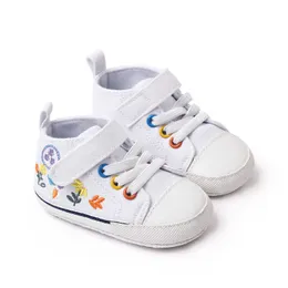Children Baby First Walkers Kids Boy Girl Shoes Autumn Fashion Embroidered Flower Non-Slip Soft Toddlers 78