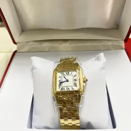 女性の時計22 30mm 27 30mmダイヤル高品質のゴールドシルバーステンレススチールクォーツバッテリーレディウォッチCD001246o