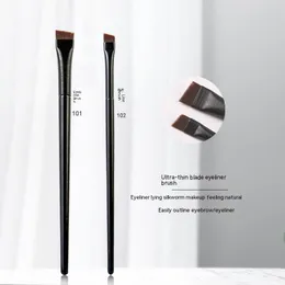 New 2pcs/set Brow Contour Brush Eyebrow Eyeliner Portable Small Angled Eyebrow Liner Brushs Women Makeup Cosmetic Tools