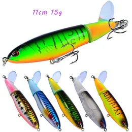 8 renk karışık 11 cm 15g kalem sert yemler Balıkçılık kancaları 6# tiz kanca pesca mücadele aksesuarları B-022237E