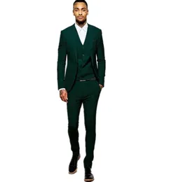 Men039s Suits Blazers Design mais recente Design Dark Green Groom Tuxedos Groomsmen Custom Made Man Man Mens Casado JacketpantsVest3968262