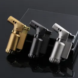 New Mini Butane Jet Torch Lighter Kitchen BBQ 4 Style Cigarette Windproof Random Color Refillable Flames Metal Fire Lgnition Burner Cooking Torch Lighters