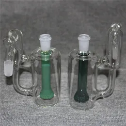 Glass Bong Ash 포수 두꺼운 Pyrex Glass Bubbler Catcher 45도 Ashcatcher Water Pipes Dab Rig Hookahs