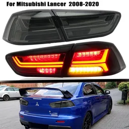 مصابيح خلفية لتصميم السيارة LED ل Mitsubishi Lancer Evo x 20 08-20 17 إشارة الإشارة الإشارة الإشارة إلى الإشارة إلى فرامل مصباح الفرامل