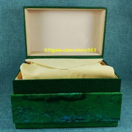 Luxury Watch Mens para Watch Box Original Interior Womans Watches Boxes Men Wristwatch Green Box2490