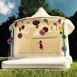 Kommerzielle aufblasbare Hochzeit Bounce House Schlauchboote weiß Hüpfschaft Caslte Springing Bouncer Moonwalks für Hochzeiten Partyzelt