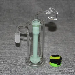 Smoking Reclaim Ash Catcher 14.4mm 18.8mm Maschio Femmina Giunto Adattatore per ashcacther in vetro Con contenitore in silicone per ciotola di vetro banger al quarzo