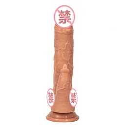 Sex Toy Dildo Muhuan Artificial Penis Vibrating Rod Silica Gel Telescopic Swing Vibration Heat Onanbation Kvinnliga produkter