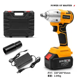 Power Electric Drill 21V Lithium Battery Screwdriver Socket Wrench Electric Impact Driver With 330nm Home Tools Kit
