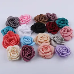 Decorative Flowers & Wreaths 5PC 4.5cm Burnt Edge Flower Handmade Hairpin Diy Material Stereotyped Jewelry Accessories Fake Cloth