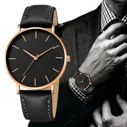 Zegarek zegarek Sprzedawanie wysokiej jakości skórzanego kwarcowego zegarek dla mężczyzn projektant mody Casual DressWatch Relogio Masculino Luxury Uhr