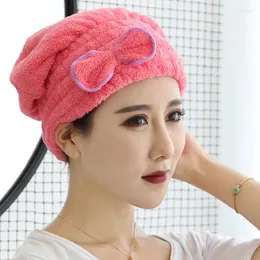 Havlu 6 Renk Mikrofiber Katı Hızlı Kuru Saç Şapkası Türban Kadın Kızlar Kap Banyo Kurutma Kafa Sarısı 2022