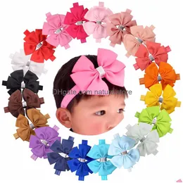 Stirnb￤nder 20pcs Baby Girl and Hair Baw Colorf f￼r PGRAY Alle OCN Fashion Hairband Accessoires 20 Farben Drop Lieferung Schmuck Haare Dhe8d